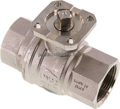 Messing-Kugelhahn, Direktmontageflansch G 1-1/4", -0,9 bis 40bar