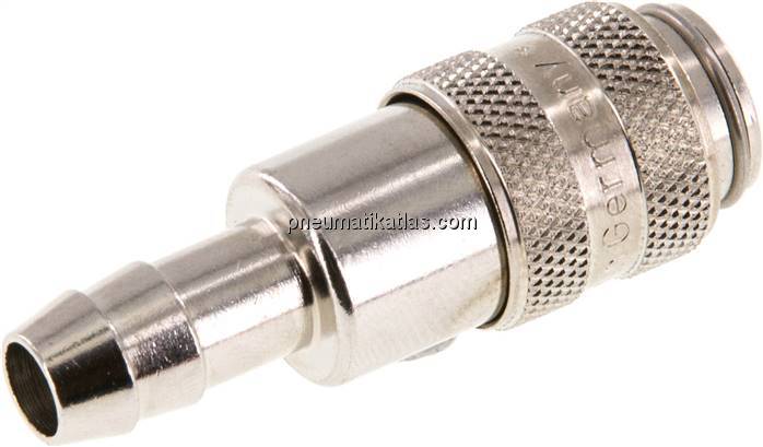 Kupplungsdose (NW5) 8 (5/16")mm Schlauch, Messing vernickelt