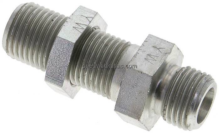 Schott-Schneidringverschraubung 8 S (M16x1,5), ohne Mutter & Schneidring, Stahl 