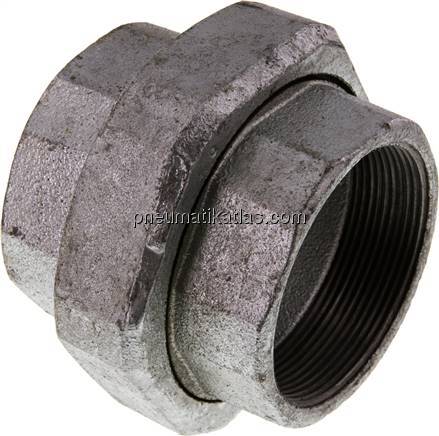 Verschraubung kon. dichtend Rp 2-1/2" (IG),Temperguss verzinkt