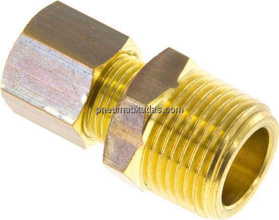 Gerade Klemmringverschraubung R 3/8"-8 (M12x1)mm, Messing