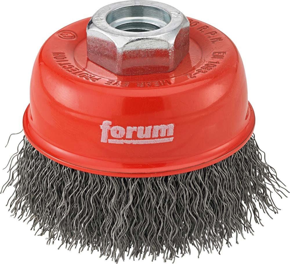 Topfbürste Stahld. M14 125 x0,3 mm gewellt FORUM