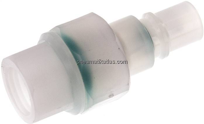 Kupplungsstecker (NW7,2) G 1/4", PVDF absperrend