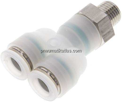 Y-Steckanschluss G 1/4"-10mm, IQS-PVDF