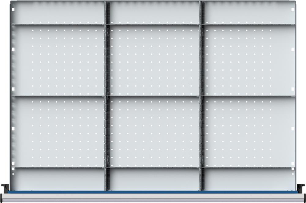 Schubladeneinteilungssatzfür FH180mm 1/3 Teilung f.Schublade B900xT600mm