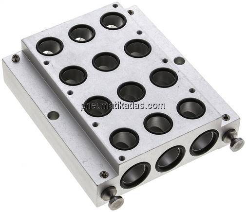 Zwischenplatte mit vier Ventilplätzen