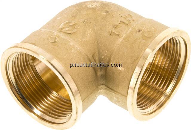 90°-Winkel G 1-1/2" (IG), Messing