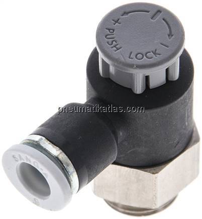 Kompakt-Drosselventil G 1/4"-6mm,zu- und abluftregelnd