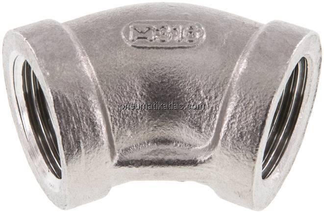 45°-Winkel Rp 1/2" (IG), 1.4408