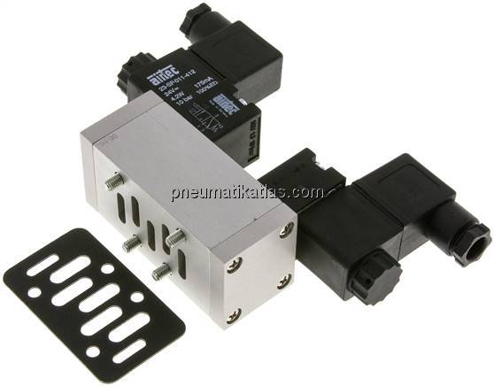 ISO-Ventil (Größe 1), 5/3-Wege Mittelstellung geschlossen, 48 V DC