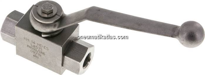 Hochdruck-Kugelhahn, Edelstahl, G 1/4", -0,999 bis 500bar