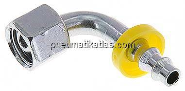 90°-Steckanschluss 8 L Überwurfmutter, 6,4mm GSP-Schl.