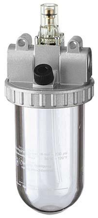 Druckluftnebelöler BR Standard, G3/4" DN20, BG 3, PC-Behälter, RIEGLER