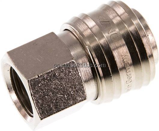 Kupplungsdose (NW7,2) G 3/8"(IG), Messing vernickelt