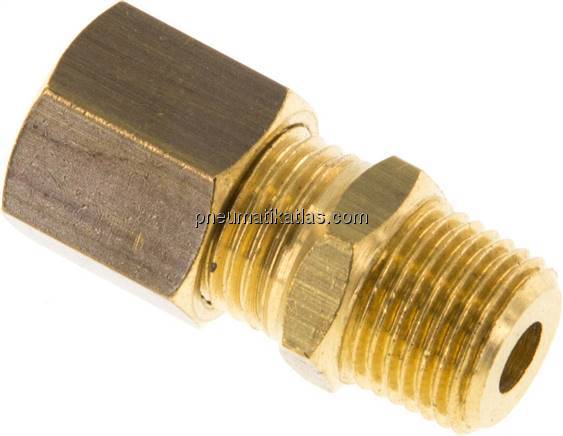 Gerade Klemmringverschraubung R 1/8"-5 (M10x1)mm, Messing