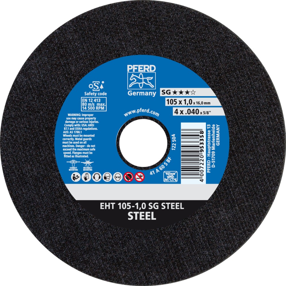 Trennscheiben EHT 105-1,0 SG STEEL/16,0