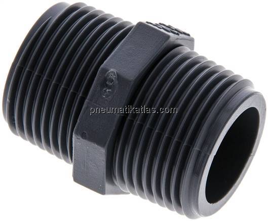 Doppelnippel G 3/4"-G 3/4", Polypropylen