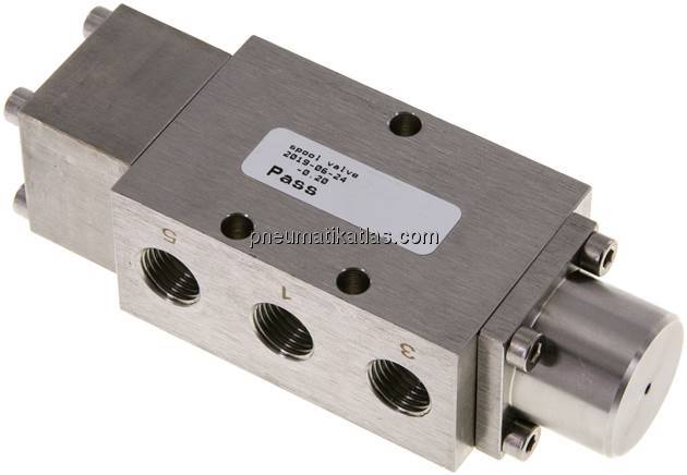 5/2-Wege Pneumatikventil, G 1/4", Federrückstellung