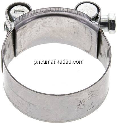 22mm Eco-Gelenkbolzenschelle, 48 - 51mm, 1.4016 (W2)