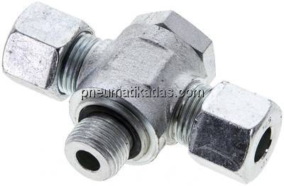 T-Schwenkverschraubung G 3/8"-10 S (M18x1,5), Stahl verzinkt