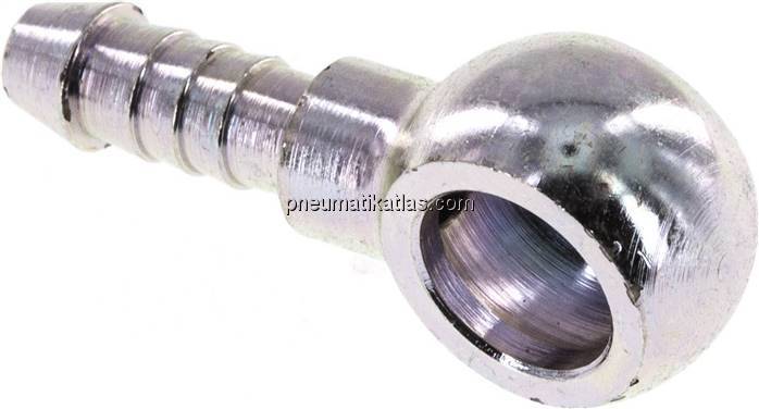 Schlauchnippel 10mm Ring, 5 - 6mm, Stahl verzinkt