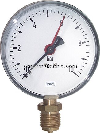 Exemplarische Darstellung: Manometer senkrecht