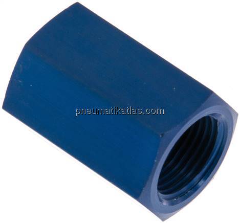 Muffe G 3/8"-G 3/8", Aluminium