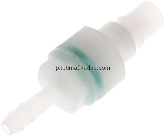 Kupplungsstecker (NW7,2) 6 (1/4") mm Schlauch, PVDF absperrend