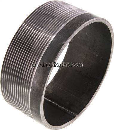 Anschweißnippel R 4"-50mm-114,3mm, ST 37, Stahl schwarz