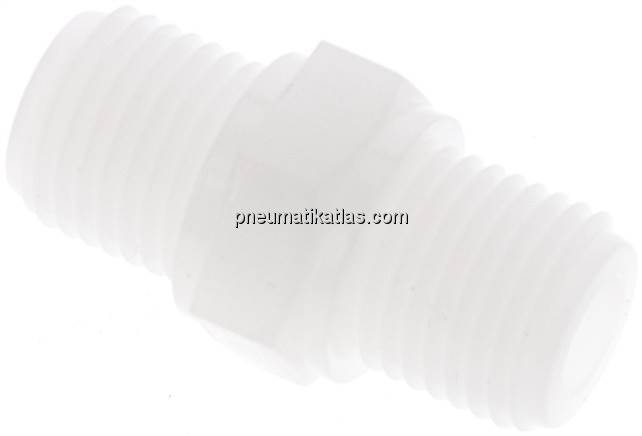 Doppelnippel G 1/4"-G 1/4", PVDF