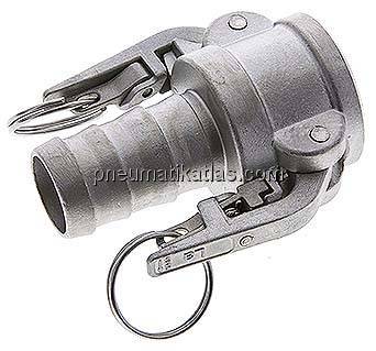 Sicherheits-Kamlock-Kupplung (C) 32 (1-1/4")mm Schlauch, Edelstahl (1.4408)