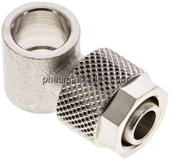 Verschraubung, L-Ringstück G 1/8"-10x8mm, Messing vernickelt