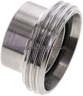 Gewindestutzen (Milchgewinde) Rd 58 x 1/6"-42,4mm, 1.4301