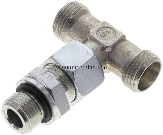 Einstellb. T-Schneidringverschraub.G 3/8"-12 L (M18x1,5), ohne Mutter & Schneidr