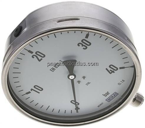 Chemie-Manometer senkrecht, 160mm, 0 - 40 bar