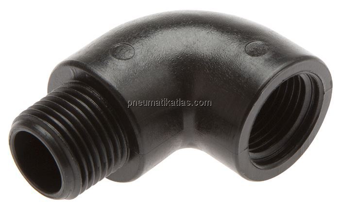 Exemplarische Darstellung: Einschraubwinkel 90° mi