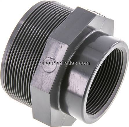 Reduziernippel G 3"(AG)-Rp 2"(IG), PVC-U
