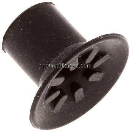 Flachsauger, P-Serie, Ø 17x0,5mm, CR (50A), schwarz