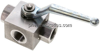 ES-Hochdruck-3-Wege Kugelhahn, L-Bohrung, G 1/2", 0 - 400bar