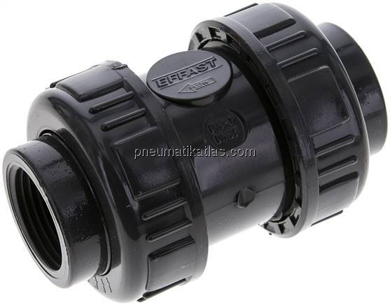 Rückschlagventil, PVC-U / EPDM, Rp 1"
