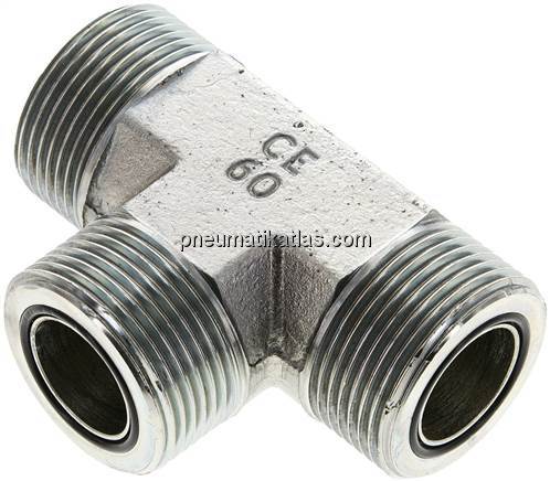 ORFS-T-Verschraubung UN 1-7/16"-12(AG)