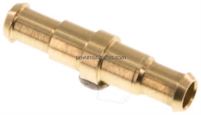 Gerader Steckanschluss 4mm-4mm innen, Messing