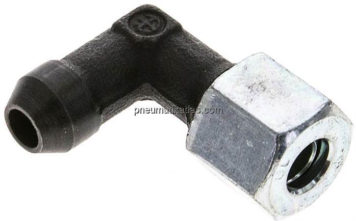 Winkel-Anschweißverschraubung 8 L (M14x1,5), Stahl phosphatiert