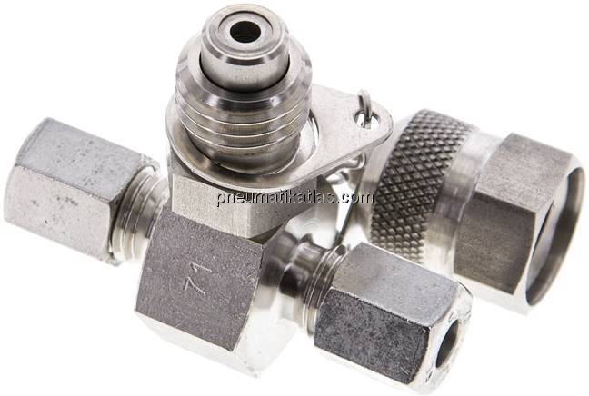 Messanschluss M16x2, 6 L (M12x1,5)-HD-Verschraubung, 1.4571