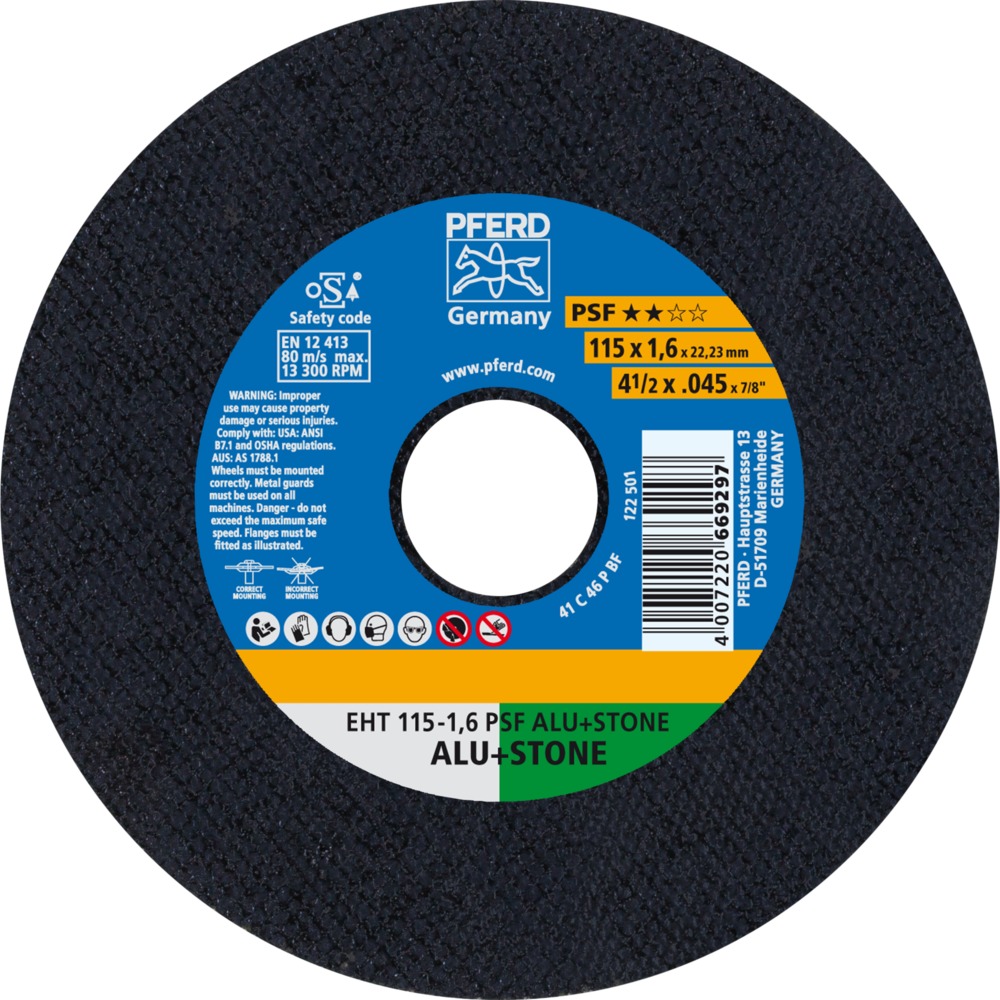Trennscheiben EHT 115-1,6 PSF ALU+STONE
