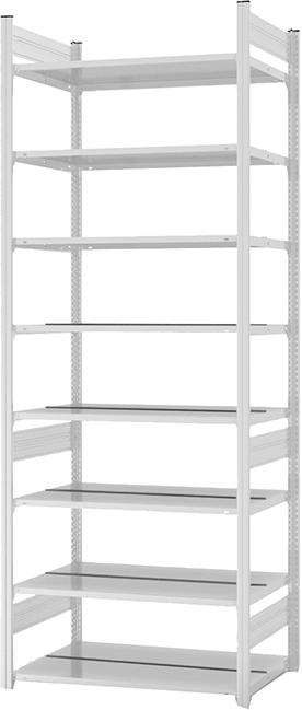 Grundregal zerlegt HKG 27610 DA, 8 Böden 2700x600x1000mm lichtgrau