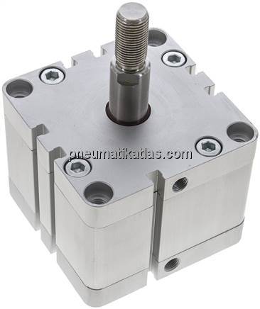 Kompaktzylinder, einfachwirkend, Kolben 80mm, Hub 25mm