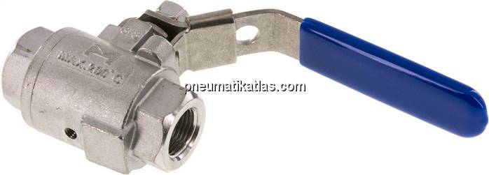 Edelstahl-Kugelhahn m. Entlüftungsbohrung G 3/8", PN 16