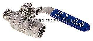 Edelstahl-Kugelhahn, Eco-Line leicht, R 1/2" / Rp 1/2", 0 - 63bar