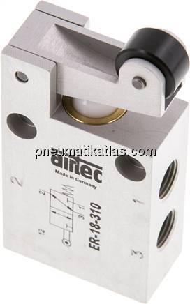 3/2-Wege (NC/NO) Endschalter mit Rollenhebel, G 1/8"
